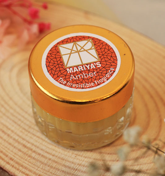 Mariya’s Solid Perfume Amber – Non Alcoholic Attar Balm | Warm Sweet Amber Musky Fragrance | Long Lasting Pocket Perfume Wax | Travel Friendly Unisex Perfume